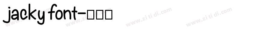 jacky font字体转换